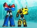 Oyunu Transformatörler. Kılık değiştirmiş robotlar: Süper Mini Forvet  çevrimiçi