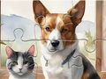 Oyunu Yapboz: Yağlıboya Resim Köpek Ve Kedi  çevrimiçi