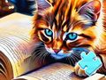 Oyunu Yapboz: Kedi Okuma  çevrimiçi