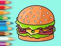 Oyunu Boyama Kitabı: Lezzetli Hamburger  çevrimiçi