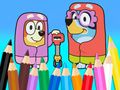 Oyunu Boyama Kitabı: Bluey Flossing Nineler  çevrimiçi