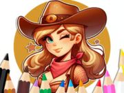 Oyunu Boyama Kitabı: Cowgirl  çevrimiçi