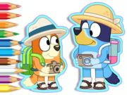Oyunu Boyama Kitabı: Bluey Camping  çevrimiçi