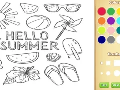 Oyunu Hello Summer Coloring Book for Kids çevrimiçi