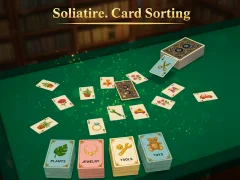Oyunu Solitaire. Card Sorting çevrimiçi