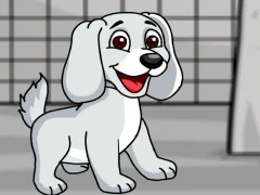 Oyunu Rescue the White Puppy from Cage çevrimiçi