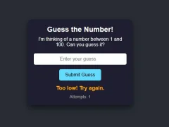 Oyunu Number Guessing çevrimiçi