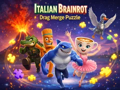 Oyunu Italian Brainrot Drag Merge Puzzle çevrimiçi