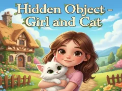 Oyunu Hidden Object - Girl and Cat çevrimiçi