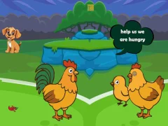 Oyunu Feed Hungry Hen Family çevrimiçi
