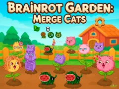 Oyunu Brainrot Garden. Merge Cats çevrimiçi