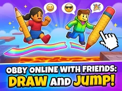 Oyunu Obby online with friends: Draw and Jump! çevrimiçi