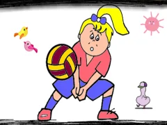 Oyunu Volleyball Fun Coloring çevrimiçi