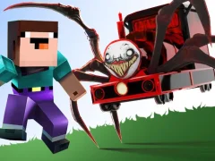 Oyunu Noob vs Spider Train çevrimiçi