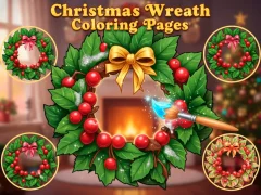 Oyunu Christmas Wreath Coloring Pages çevrimiçi