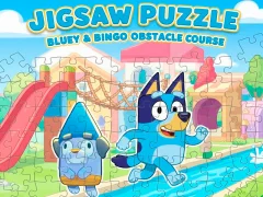 Oyunu Jigsaw Puzzle: Bluey & Bingo Obstacle Course çevrimiçi