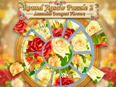 Oyunu Round jigsaw Puzzle 2 - Assemble Bouquet flowers çevrimiçi