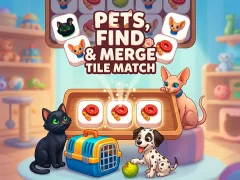 Oyunu Pets, Find and Merge Tile Match çevrimiçi