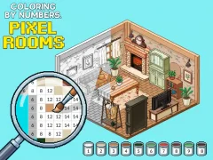 Oyunu Coloring by Numbers Pixel Rooms çevrimiçi