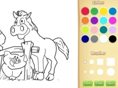 Oyunu Farm Animals Coloring Book for Kids çevrimiçi