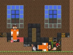Oyunu Escape from the prison in Mineblock! Destruction! çevrimiçi