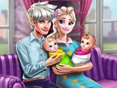 Oyunu Ice Queen Twins Family Day çevrimiçi