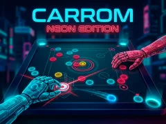 Oyunu Carrom Neon Edition çevrimiçi