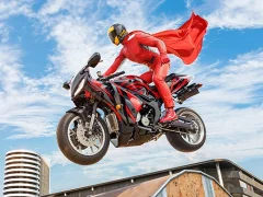 Oyunu Real Motorbike Super Hero Stunt 3D çevrimiçi