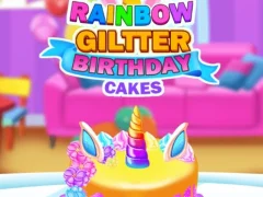 Oyunu Rainbow Glitter Birthday Cakes çevrimiçi