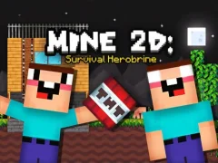 Oyunu Mine 2D Survival Herobrine çevrimiçi