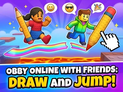 Oyunu Obby online with friends: Draw and Jump! çevrimiçi