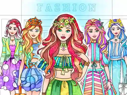 Oyunu Girl Coloring Dress Up Games çevrimiçi