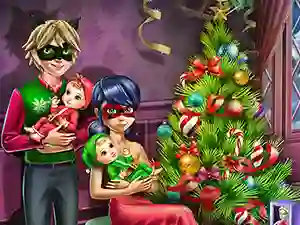 Oyunu Dotted Girl Family Christmas çevrimiçi