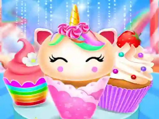 Oyunu Unicorn Mermaid Cupcake Cooking Design çevrimiçi
