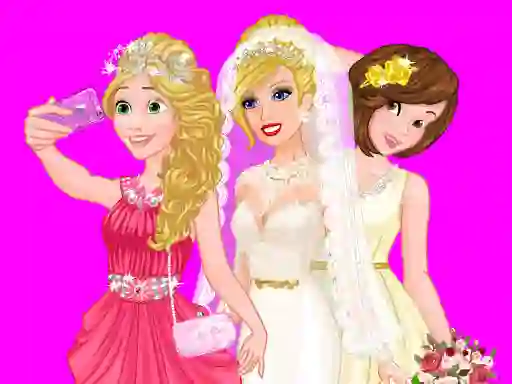Oyunu Barbie's Wedding Selfie With Princesses çevrimiçi