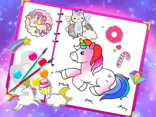 Oyunu Fabulous Cute Unicorn Coloring Book çevrimiçi