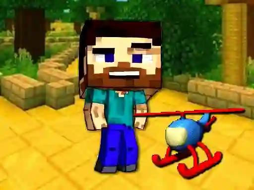 Oyunu Mineblock Helicopter Adventure çevrimiçi