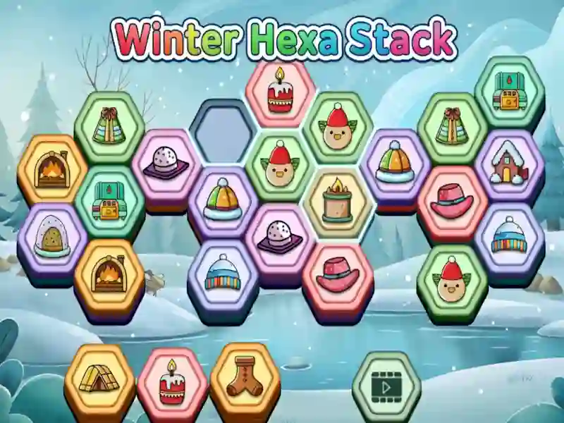 Oyunu Winter Hexa Stack çevrimiçi