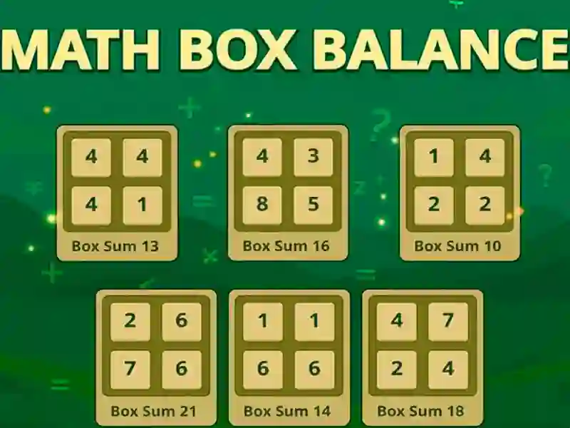 Oyunu Math Box Balance çevrimiçi