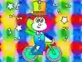 Oyunu Coloring Book: Monkey Rides Unicycle çevrimiçi