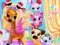Oyunu Pets Grooming Bubble Party çevrimiçi