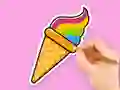 Oyunu Coloring Book: Rainbow Ice Cream çevrimiçi