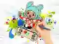 Oyunu Coloring Book: Toca Boca Skateboard çevrimiçi