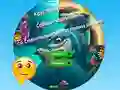 Oyunu Round Jigsaw Puzzle Collect Pictures of Funny Ocean Inhabitants çevrimiçi