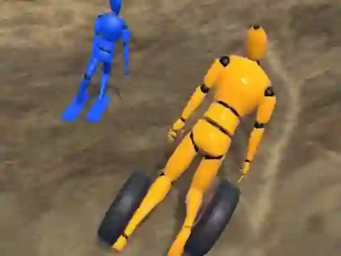 Oyunu Ragdoll Racing: Extreme Downhill çevrimiçi