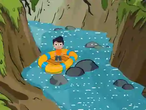 Oyunu Rescue the Cute Boy from River çevrimiçi