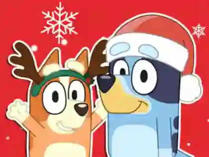 Oyunu Jigsaw Puzzle: Bluey Christmas Gift çevrimiçi