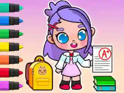 Oyunu Coloring Book: Avatar School Day çevrimiçi