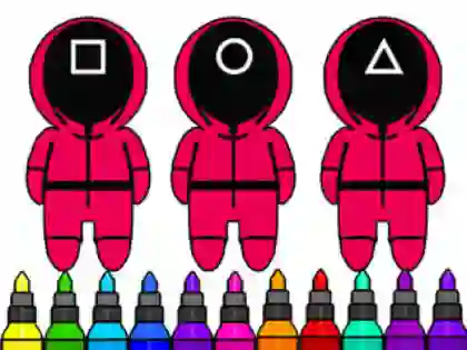 Oyunu Coloring Book: Squid Game Mask çevrimiçi
