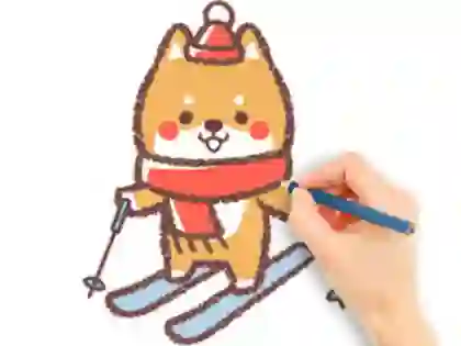 Oyunu Coloring Book: Skiing Puppy çevrimiçi
